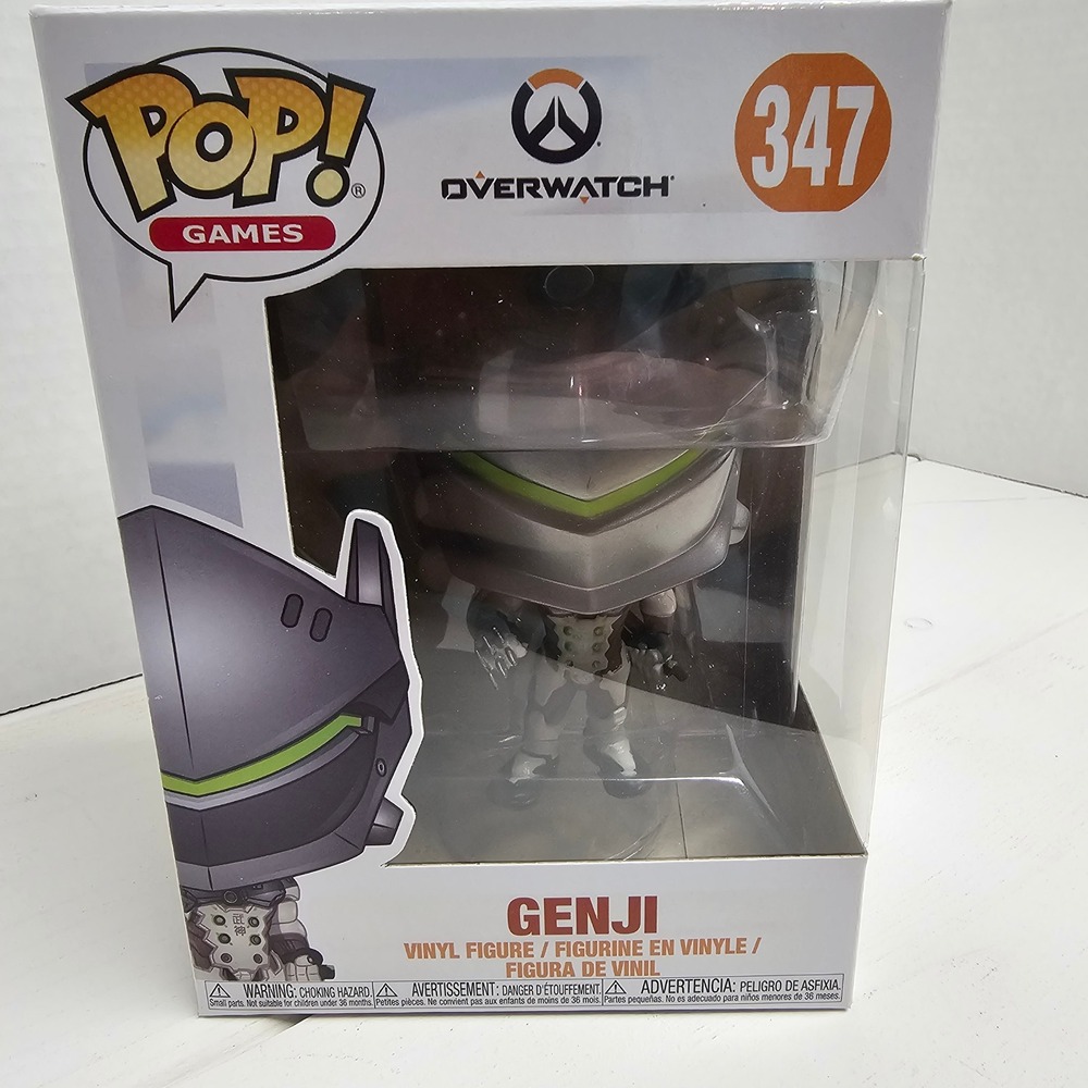 Funko Pop Games Overwatch Genji #347 Vinyl Figure Silver Green Blizzard Toy